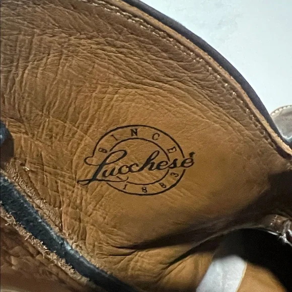 LUCCHESE MEN'S HANDMADE MALCOLM ALLIGATOR WESTERN BOOTS - SQUARE TOE 11EE - Picture 2 of 5